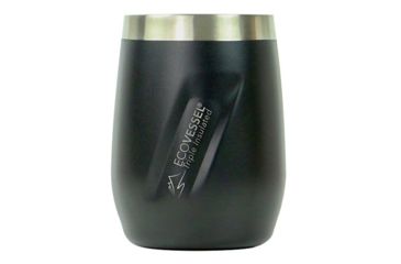 Image of Eco Vessel Port Wine Glass, 10oz, Black Shadow, Silver Express, Stainless Steel, 100 Year Manufacturer Warranty, EVS-77279