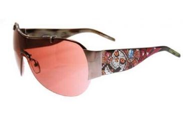 Image of Ed Hardy Fun Dagger-Skull Crystal Sunglasses - Cocoa Frame, Brown Lens