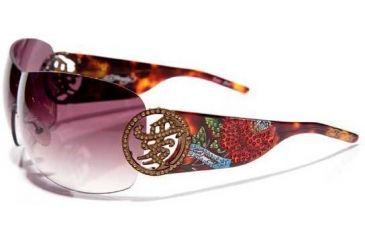 Image of Ed Hardy Zeke Sunglasses - Tortoise Frame, Brown Lens