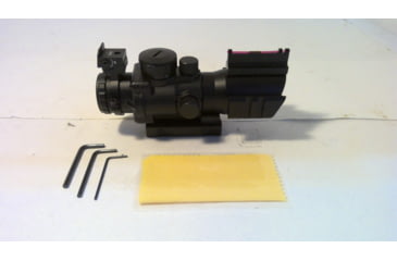 Image of EDEMO Cactus Jack Tri-Illuminated Rifle Scope w/Fiber Optic Sight, 4x32mm, 25.4mm Tube, Black, 4x32 Tri-ILLuminate, EDEMO2