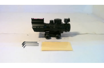 Image of EDEMO Cactus Jack Tri-Illuminated Rifle Scope w/Fiber Optic Sight, 4x32mm, 25.4mm Tube, Black, 4x32 Tri-ILLuminate, EDEMO2