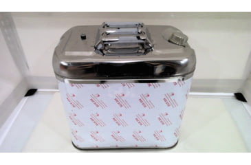 Image of EDEMO DEMO, U.S. Spec Jerry Can, 50 Liters, Built in Spout, Stainless Steel, 50LSS, EDEMO1