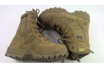 Image of EDEMO Smith &amp; Wesson Mens Breach 2.0 Waterproof 8in Side Zip Boots, Coyote, Wide, 7.5 US, 810403-7.5-W, EDEMO1