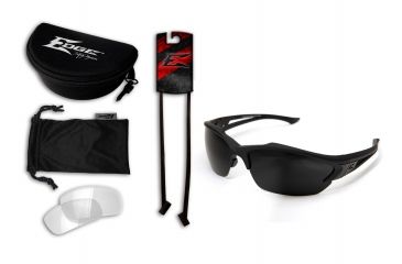 Image of Edge Eyewear Acid Gambit 2 Lens Kit, Soft-Touch Matte Black Frame / Clear Vapor Shield,, SG2K-1