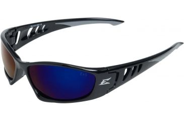 Image of Edge Eyewear Baretti Safety Glasses Black Frame Blue Mirror Lens Sb118