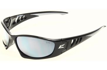 Image of Edge Eyewear Baretti Safety Glasses - Black Frame, Silver Mirror Lens SB117