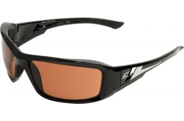 Image of Edge Eyewear Brazeau Safety Glasses Black Frame Copper Driving Lens Xb115