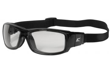 Image of Edge Eyewear Caraz Safety Glasses,Black Frame,Clear Vapor Shield Lens HZ111-SP