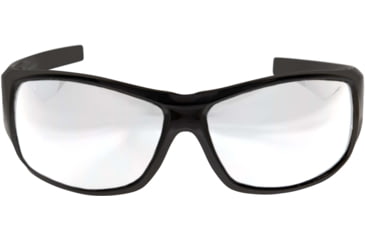 Image of Edge Eyewear Caraz Torque Safety Glasses - Matte Black Frame with Red E Logo / Clear Lenses, One Size, HZ131