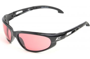 Image of Edge Eyewear Dakura Safety Glasses - Black Frame, Rose Mirror Lens SW119