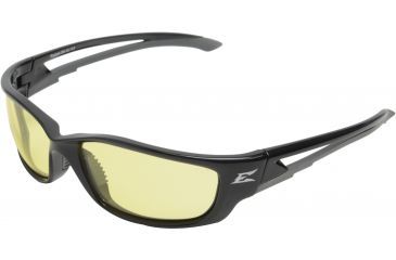 Image of Edge Eyewear Kazbek Xl Safety Glasses Black Frame Yellow Lens Sk Xl112