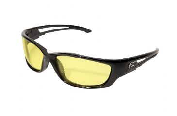 Image of Edge Eyewear Kazbek XL Sunglasses, Black Frame, Yellow Vapor Shield Lenses, SK-XL112VS