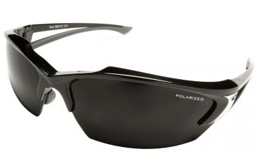 Image of Edge Eyewear Khor Safety Glasses Black Frame Polarized Smoke Lens Tsdk216