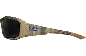 Image of Edge Safety Brazeau with Blue E Logo, Polarized Smoke Lens, Camouflage Frame, TXB216CF-E4