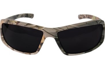 Image of Edge Safety Brazeau with Orange E Logo, Polarized Smoke Lens, Camouflage Frame, TXB216CF-E2