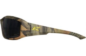 Image of Edge Safety Brazeau with Yellow E Logo, Polarized Smoke Lens, Camouflage Frame, TXB216CF-E1