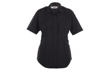 Image of Womens, Navy, Distinction Plain Pocket Short Sleeve Shirts, Without Creases, Ladies Choice