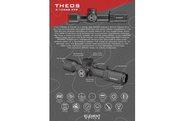 Image of Element Optics Theos 2-10x42mm LPVO 34mm Tube Rifle Scope, First Focal Plane, MPR-1D, Black, ELE50063