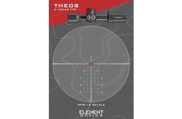 Image of Element Optics Theos 2-10x42mm LPVO 34mm Tube Rifle Scope, First Focal Plane, MPR-1D, Black, ELE50063