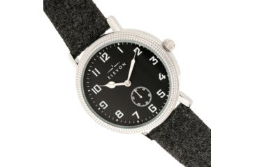 Image of Elevon Northrop Leather-Band Watch, Charcoal/Black, ELE110-2