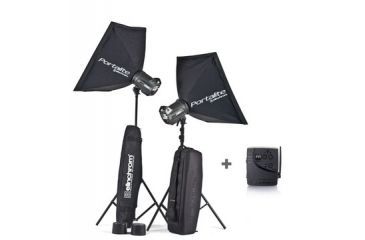Image of Elinchrom BRX 2 x 500W Head Portalite To Go Kit w/ Stands EL 20758KIT