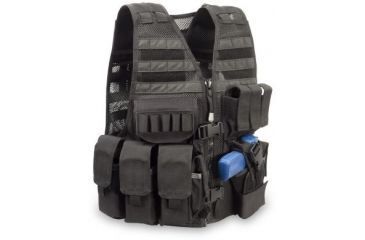 Image of Elite Survival Systems MVP Commandant Tactical Holster Vest, Right Hand Holster, Black MVP020103-B