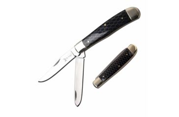 Image of Elk Ridge ER-938BK Manual Folding Knife, 3.25in, 3CR13 Stainless Steel, Spey, Steel Blade, C-Tec Handle, Black, ER-938BK