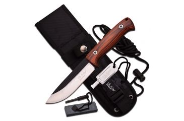 Image of Elk Ridge Fixed Blade, 10.5in, Stainless Steel Blade, Brown Pakkawood Handle ER-555PW