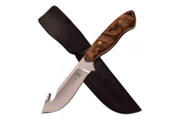 Image of Elk Ridge Fixed Blade, 8in, Stainless Steel Blade, Maple Burl Wood Handle ER-563BW