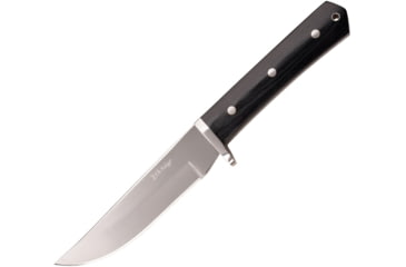 Image of Elk Ridge Fixed Blade Knife, 5 mirror finish 3Cr13 stainless blade, Black polished pakkawood handle, ER-200-24BK