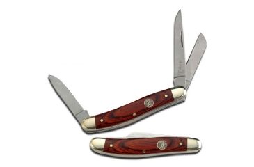 Image of Elk Ridge Folding Blade, 2.75in, Stainless Steel Blade, Brown Pakkawood Handle ER-323W