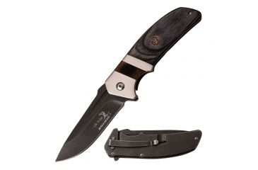 Image of Elk Ridge Folding Blade, 3.5in, Stainless Steel Blade, Grey Pakkawood Handle ER-A167GY