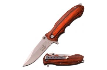 Image of Elk Ridge Folding Blade, 3.5in, Stainless Steel Blade, Pakkawood Handle ER-A160SW