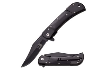 Image of Elk Ridge Folding Blade, 3.75in, Stainless Steel Blade, Black Pakkawood Handle ER-A009BK