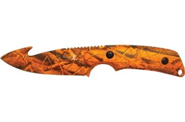 Image of Elk Ridge Guthook Hunter Fixed Blade Knife 3.5in, 3.5in, Guthook Blade, Orange Camo Aluminum Handle ER116OC