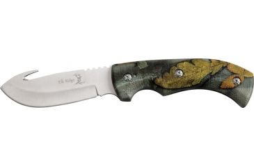 Image of Elk Ridge Guthook Hunter Fixed Blade Knife 4in, 4in, Guthook Blade, Fall Camo Aluminum Handle ER274FC