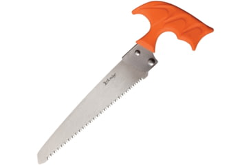 Image of Elk Ridge Hunting Saw Orange, 9.5in Overall, 6.5in Satin Sk5 Carbon Steel Blade, Orange Rubber Handle, Black Nylon Sheath, Orange, ER-SAW002OR