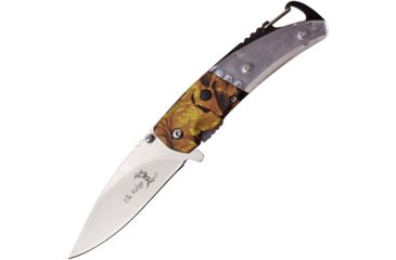 Image of Elk Ridge LED Linerlock A/O Camo Folding Knife,3in,Stainless Steel,Standard Edge,Satin,Camo,Synthetic Handle ERA157CA