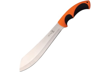 Image of Elk Ridge Machete Knife, Machete, 14in Overall, 9in Satin 3Cr13 SS Blade, Rubberized Nylon Handle, Orange And Black Handle, Black Nylon Sheath, ER-200-02MHT