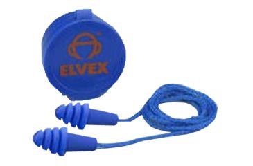 Image of Elvex Corp Quattro Reusable Corded Earplugs 92581