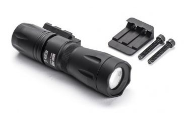 Image of Mini-Cqb Modular Weaponlight,Black,375 Lumens w/Rotary Tailcap,M1913 Rail Attachment