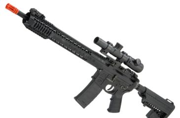 Image of EMG Black Rain Ordnance BRO SPEC15 Licensed AR-15 Airsoft AEG Rifle, Black, Large, KA-EMG-AG-195-BK