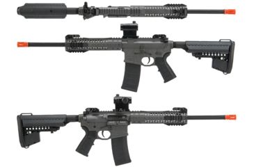 Image of EMG Black Rain Ordnance BRO SPEC15 Licensed AR-15 Airsoft AEG Rifle, CQB, Grey, Large, KA-EMG-AG-197-GY