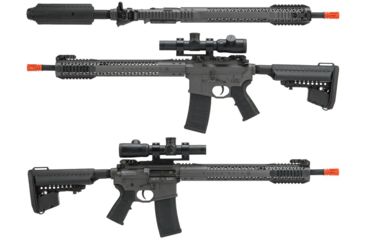 Image of EMG Black Rain Ordnance BRO SPEC15 Licensed AR-15 Airsoft AEG Rifle, Grey, Large, KA-EMG-AG-195-GY