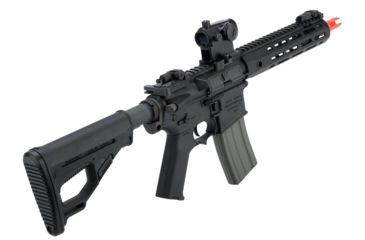 Image of EMG Helios Knights Armament Licensed SR-16E Mod2 MLOK Airsoft AEG Rifle, CQB, Black, Large, AR-073E