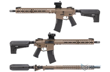 Image of EMG KRYTAC/BARRETT Firearms REC7 DI AR15 AEG Training Rifle, Length Carbine, Flat Dark Earth, KTAEG-BREC7C-FDE01