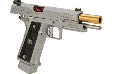Image of EMG Salient Arms International 2011 DS Airsoft Training Weapon, 5.1 w/Green Gas Mag, 30 Round, Silver, SA-DS0101