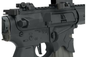Image of EMG Sharps Bros Overthrow Licensed Full Metal Advanced M4 Airsoft AEG Training Rifle w/Slim Motor Grip, 12in SBR, Black, Large, M4-SB-OT-M-BK