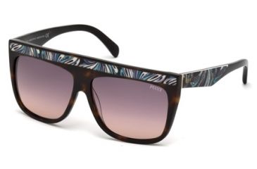 Image of Emilio Pucci EP0008 Sunglasses - Havana Frame Color, Gradient Smoke Lens Color