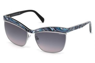Image of Emilio Pucci EP0009 Sunglasses - Black Frame Color, Gradient Smoke Lens Color